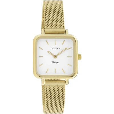 Afbeelding van OOZOO Vintage series goudkleurige horloge met metalen mesh armband C20263