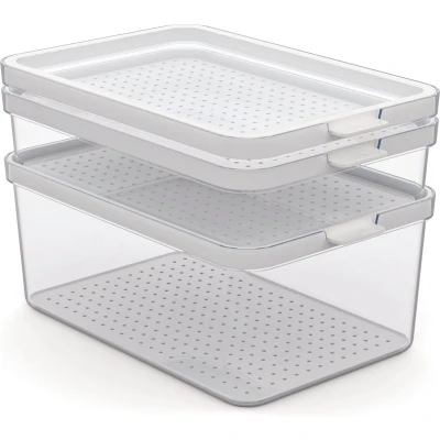 Afbeelding van Rotho Set koelkastorganizer 3 stuks CAUMA 1,3 l + 2,6 4,65