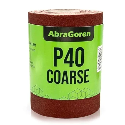 Afbeelding van P40 Schuurpapier, 11,5 cm x 5 m, voor hout en muren, korrel 40