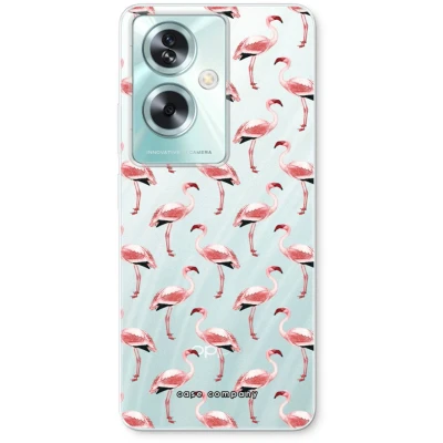 Afbeelding van Case Company® hoesje geschikt voor Oppo A79 Flamingo Soft Cover Telefoonhoesje Bescherming aan alle Kanten en Schermrand