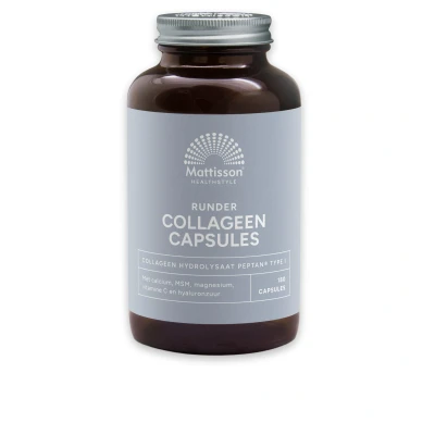 Afbeelding van Mattisson Runder Collageen Blend Peptan Type I 180 capsules