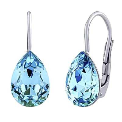 Afbeelding van SILVEGO SILVEGOVSW080E Damesoorbellen 925/1000 zilver druppel met Swarovski® Crystals, zilver, Crystal Swarovski, zilverkleurig, Swarovski