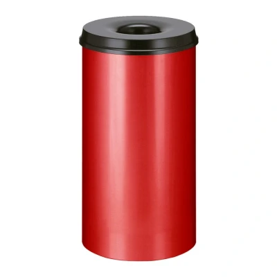 Afbeelding van Papierbak vlamdovend 50ltr rood/zwart