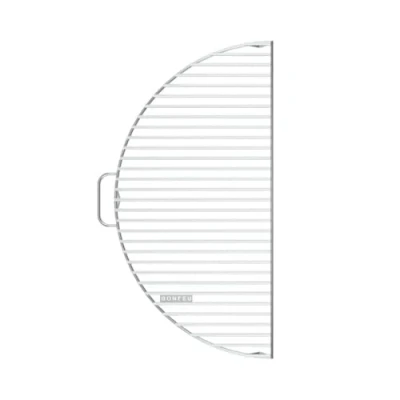 Afbeelding van BonFeu BonGrill 1/2 Ø100 cm Grillen met Vuurschaal Hoge Kwaliteit Staal Buitenkoken Grillrooster BBQ 100x50x2 RVS