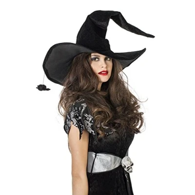Afbeelding van Heksenhoed XXL Met Spin Halloween Heks One Size Volwassenen