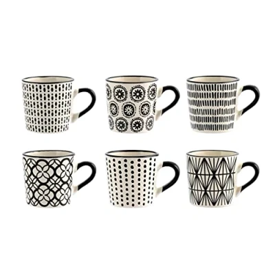 Afbeelding van H&amp;H Vhera set van 6 keramiek koffiekopjes