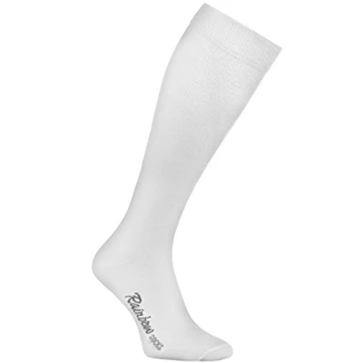 Afbeelding van Rainbow Socks Hoge sokken van katoen voor dames en heren, 1 x wit