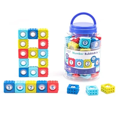 Afbeelding van BubbleBrix Learning Resources, cijfers leren, pedagogisch speelgoed voor het omgaan met cijfers, vanaf 3 jaar