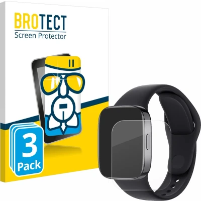 Afbeelding van BROTECT Screenprotector voor Xiaomi Redmi Watch 3 Folie Beschermfolie Beschermglas transparant (3 Stuks)