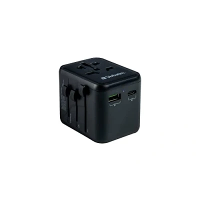 Image de Verbatim UTA 02 Adaptateur secteur 20 Watt 3 A QC 3.0 connecteurs de sortie (USB, BS 1362, 24 pin USB C)