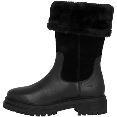 Afbeelding van Geox Iridea Snowboots, Dames, Maat: 39, Black Leer