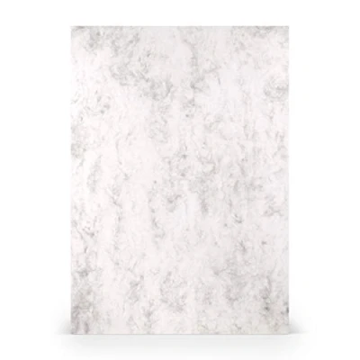 Afbeelding van PAPERADO 50 vellen gekleurd papier, DIN A4, marmergrijs, Mamora wit, 160 g/m², knutselpapier, 29,7 x 21 cm, schilderen, knutselen en printen