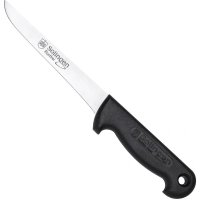 Afbeelding van RÖR Solingen Uitbeenmes RVS Lemmet 15 cm Heft Kunststof Zwart