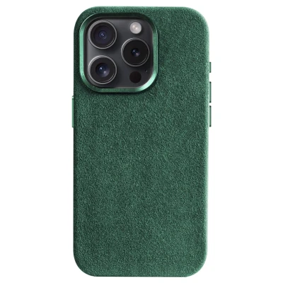 Afbeelding van iPhone 15 Pro Max Alcantara Case Midnight Green