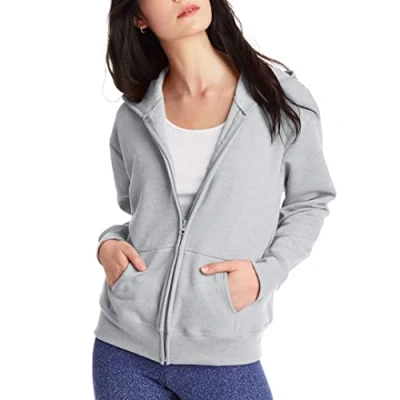 Afbeelding van Hanes Capuchontrui voor dames, Licht staal.