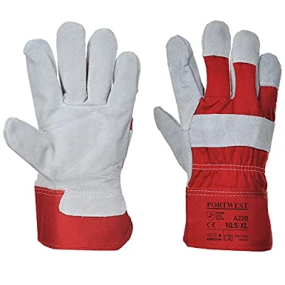 Afbeelding van Premium Chrome Rigger Handschoen maat L, Red