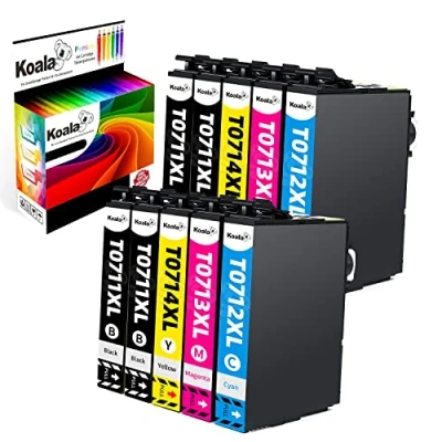 Afbeelding van Koala T0715 inktcartridge compatibel met Epson T0711 T0712 T0713 T0714 voor SX100 SX110 SX210 SX215 SX410 SX415 SX510W SX515W SX610FW DX4400 DX7450 DX84000 DX9400F, 4zwart/2cyaan/2magenta/2geel