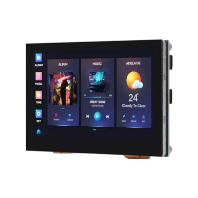Afbeelding van Waveshare ESP32 S3 4,3 inch capacitieve touchscreen ontwikkelingskaart met 2,4 GHz wifi en BLE 5 ondersteuning, 32 bits LX7 dual core processor, hoge capaciteit flitser geïntegreerde PSRAM