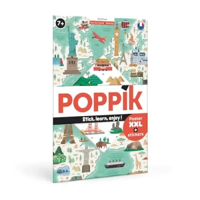 Afbeelding van POPPIK Lernposter &amp; Sticker Weltreise