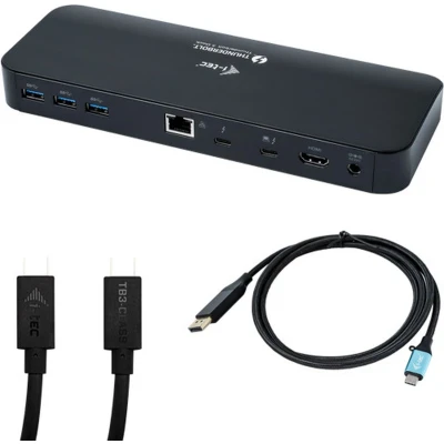 Afbeelding van i Tec Thunderbolt 3 Dual 4K Docking Station + USB C / DP kabel TB3HDMIPLUSX