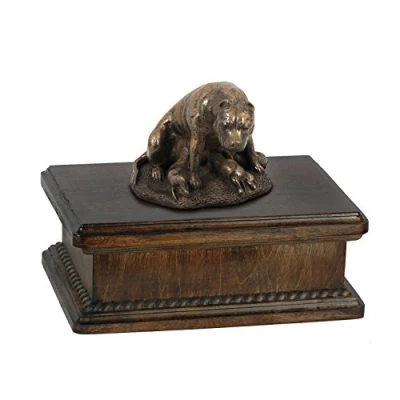 Afbeelding van Elegante urn hond voor American Staffordshire Terrier met hondenstandbeeld