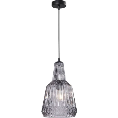 Afbeelding van Lindby hanglamp 1licht Glas, metaal E27 rokerig grijs