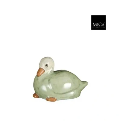 Afbeelding van Decoratief Figuur Eend Groen 18,5x12,5x13cm