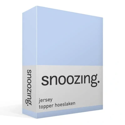 Afbeelding van Snoozing Jersey Topper Hoeslaken 100% gebreide katoen 90x210/220 cm Hemel