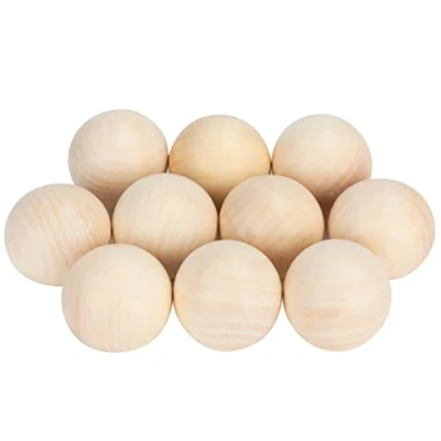 Afbeelding van Belle Vous Natuurlijk Onbewerkt Houten Hobby Ballen (10 Pak) 5 cm Diameter Kralen Zonder Gaten Voor DIY Projecten, Sieraden Maken, Huis/Feest Decoraties, Kunst en