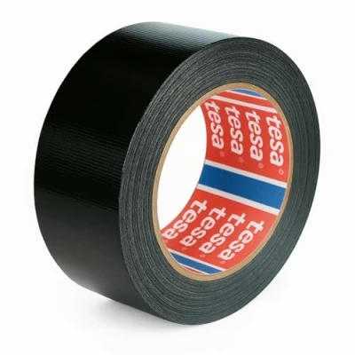 Afbeelding van Tesa 4615 Professional universele Amerikaanse Telato tape voor reparaties, fixeren, verpakken, markeren en verzegelen, 50 m x mm (zwart)