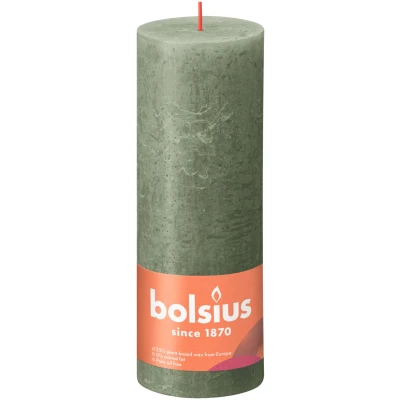 Afbeelding van Bolsius kaars rustiek Fresh Olive 190/68 mm