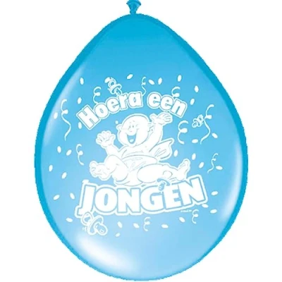 Image de Ballons Naissance Hourra A Garçon 8 pièces