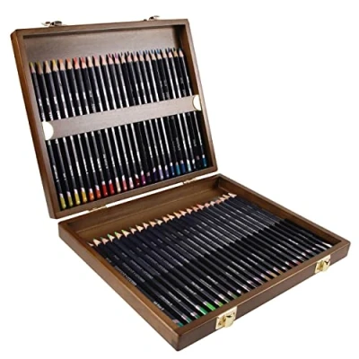 Afbeelding van Derwent Studio 0700822 set met 48 kleurpotloden in houten doos, professionele kwaliteit