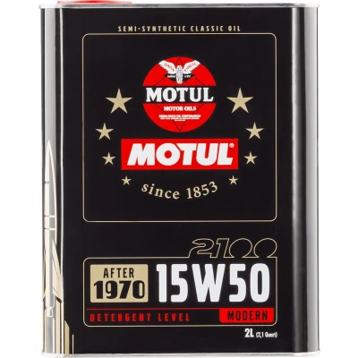 Afbeelding van Motul Classic Oil 15W 50 2L Motorolie 104512 TOYOTA: Yaris I Hatchback, Corolla IX HILUX 3 Pick up, SUZUKI: SWIFT 4, 3, Alto VII
