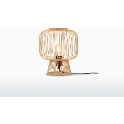 Afbeelding van GOOD&amp;MOJO Tafellamp Cango Bamboe Zwart Ø26cm Bruin