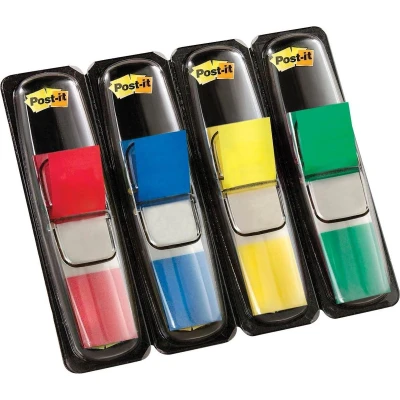 Afbeelding van Post it Notes Smal, 4 x 35 tabs, rood, blauw, geel en groen index