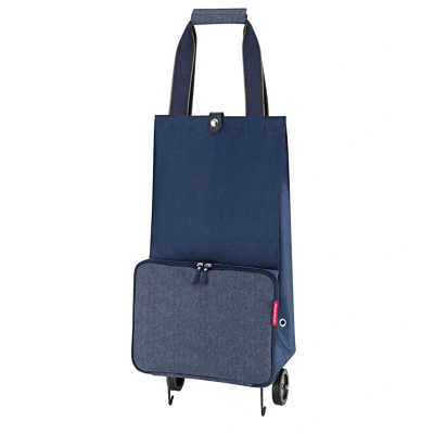 Afbeelding van Reisenthel Shopping Foldable Trolley herringbone dark blue