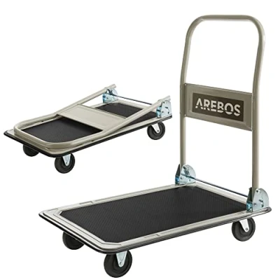 Afbeelding van AREBOS Platformwagen Plateauwagen Transportwagen Inklapbaar Transportkar 150 kg