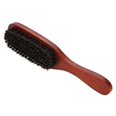 Afbeelding van Bebaarde borstel rode houten haren snor scheren schoonmaak barber salon appliance tool baard styling haar kam helpt verzachtende snorharen