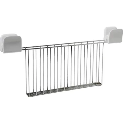 Image de A di alessi sg68rack w grille pain en acier inoxydable et pc blanc