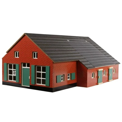 Afbeelding van Kids Globe stal inclusief woonhuis hout 1:32