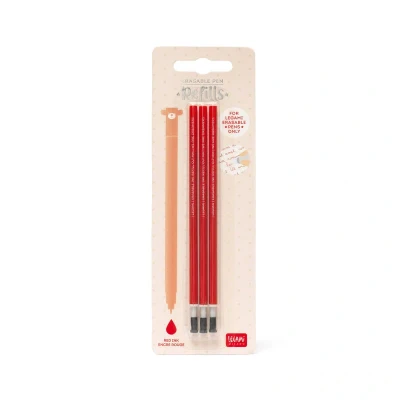 Afbeelding van Legami Set van 3 uitwisbare gelpenvullingen, hoogte 13 cm, warmtegevoelige inkt, punt 0,7 mm