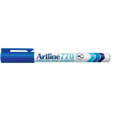 Afbeelding van Artline Blauwe permanente marker voor diepvrieszakken