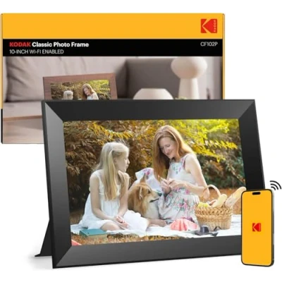 Afbeelding van KODAK Digitale fotolijst, wifi, 10,1 inch, HD IPS touchscreen, elektronische fotolijst met 32 GB geheugen, automatische rotatie van afbeeldingen, delen foto&#039;s of video&#039;s overal via de app,