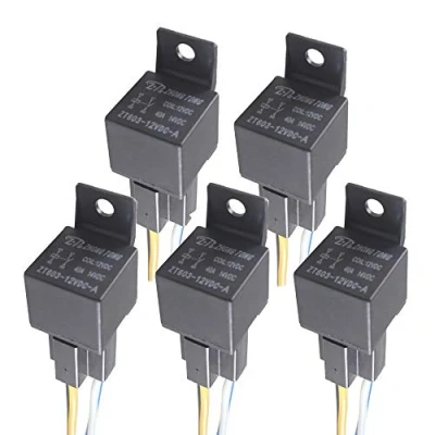 Afbeelding van Mintice 5 x 40 A 12 V autoset, relais, 4 polig, voor brandstofpomp, elektrische ventilator, robuust, stopcontact