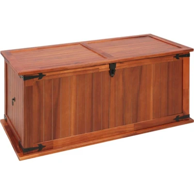 Afbeelding van Opbergkist 79x34x32 cm massief acaciahout