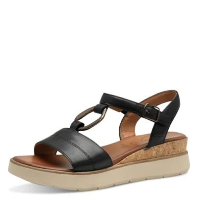 Afbeelding van Tamaris COMFORT Dames Sandaaltje 8 88729 44 001 Wide Fit Maat: 42 EU