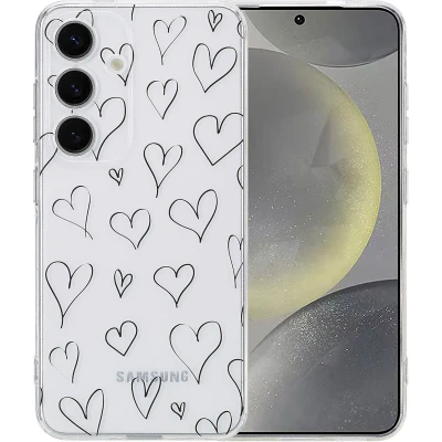 Afbeelding van imoshion hoesje Geschikt voor Samsung Galaxy S25 Ultra Siliconen Design Meerkleurig / Hearts