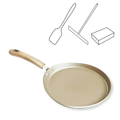 Afbeelding van pannenkoekenpan inductie pannenkoek koekenpan pot pan crêpe antiaanbaklaag voor pannenkoeken omeletten koolstofstaal 20 cm