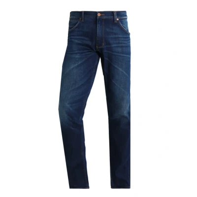 Afbeelding van Wrangler Greensboro medium blue used stretch jeans Straight W44 L34